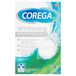   Corega Whitening antibakteriális hatású műfogsortisztító tabletta 30 db