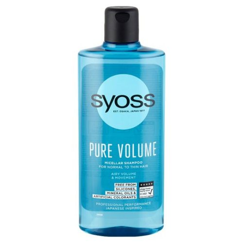 Syoss Pure Volume micellás dúsító sampon vékonyszálú hajra 440ml