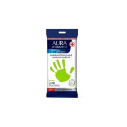 Aura Derma Protect antibakteriális törlőkendő 20db-os