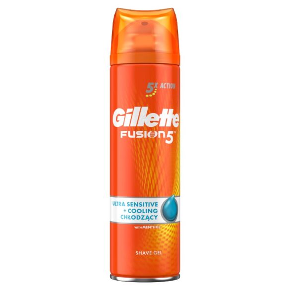 Gillette Fusion5 ultra sensintive & Cooling borotva gél - 200 ml