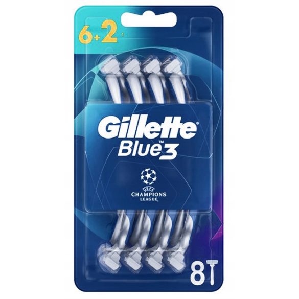 Gillette eldobható borotva 8 db Blue 3 Champions League