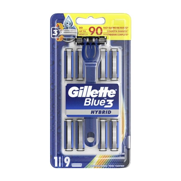 Gillette Blue3 Hybrid borotvakészülék + 9 betét