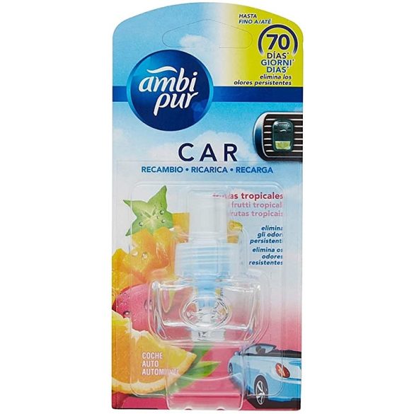 Ambi Pur  Car Frutas Tropicales autóillatosító utántöltő 7 ml