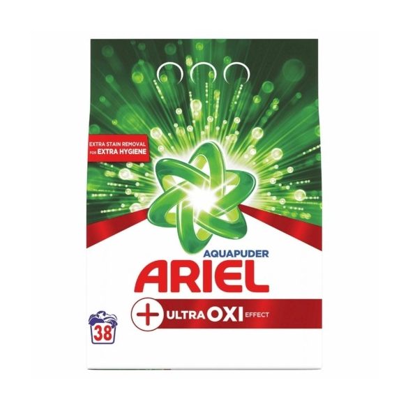 Ariel Aquapuder +Ultra OXI effect mosópor zacskós 38 mosás 2,85 kg 