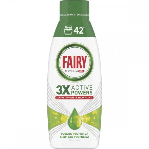 Fairy folyékony mosogatószer gépi 42 mosás 840 ml Platinum 3X Active Powers Deep Cleaning Lime