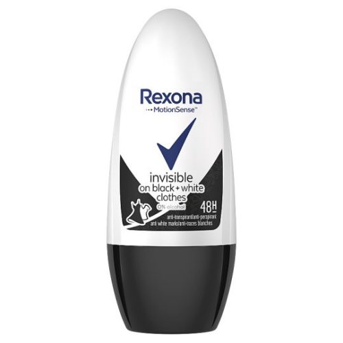 Rexona Invisible on black + white clothes roll-on golyós izzadásgátló dezodor 50 ml
